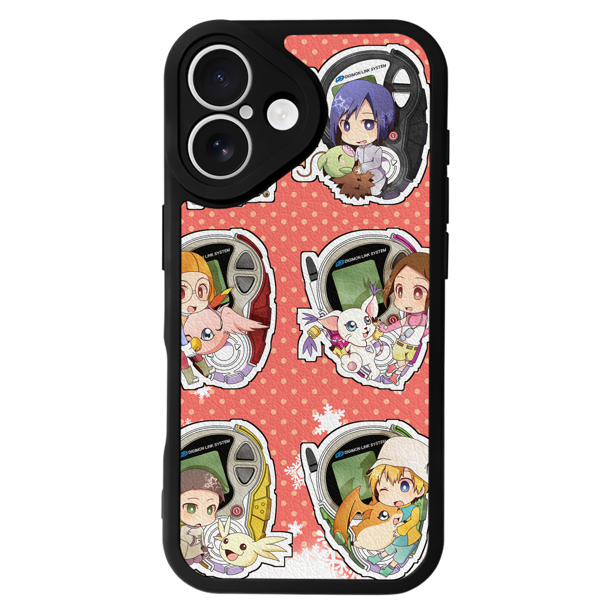 （画像用） Digimon デジタルモンスター/デジモン 【iPhone 16シリーズ対応】シリコンスマホケース（レザー調） 材質：シリコン